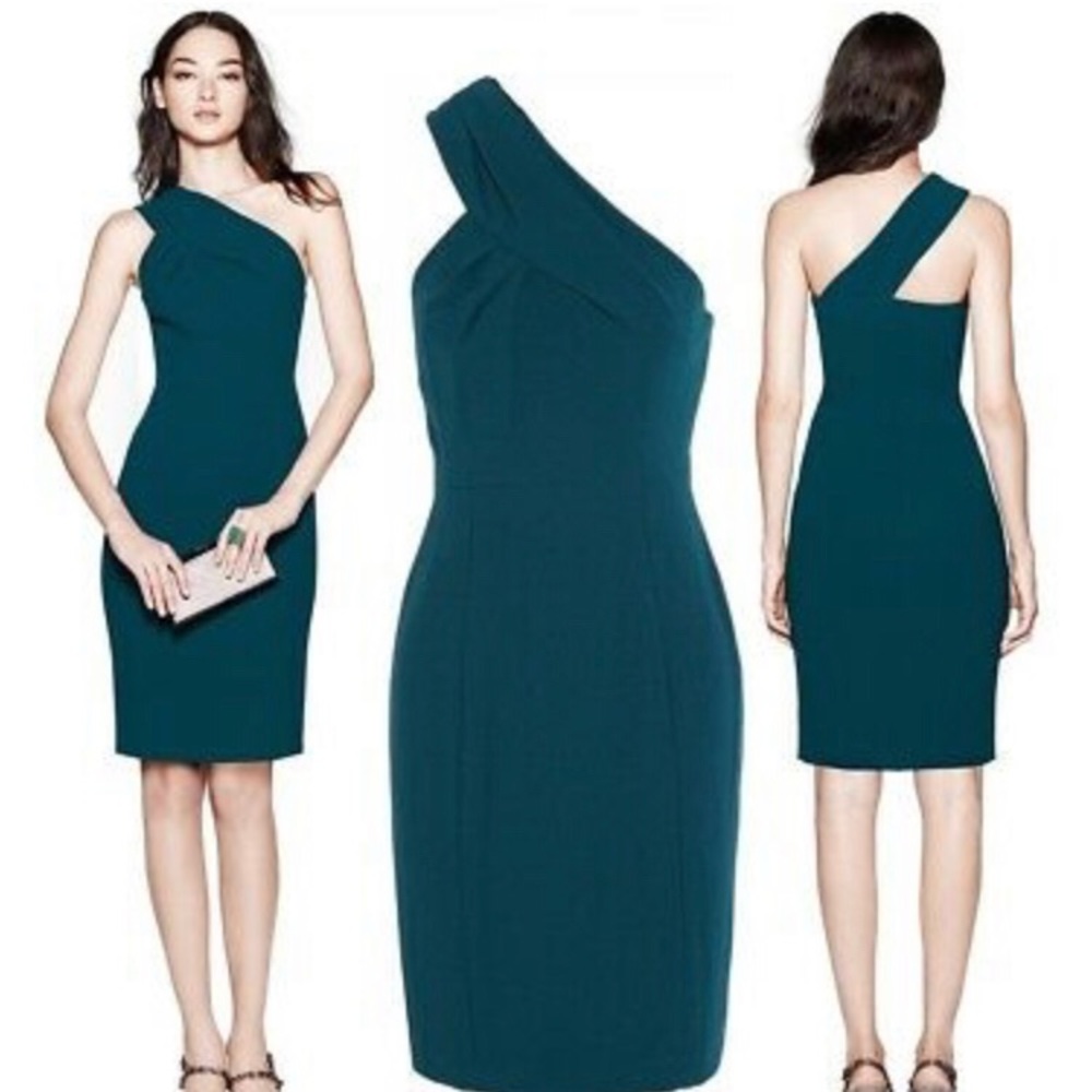 Tory Burch Ashlee Crepe Winter Teal Dress 12 NWT